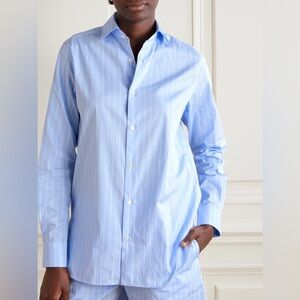Classic Blue Striped Dress Shirt